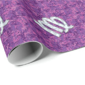 Virgo Zodiac Sign Pink Fuchsia Digital Camouflage Geschenkpapier (Rolleneckpunkt)