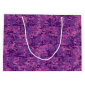 Virgo Zodiac Sign Pink Fuchsia Digital Camouflage Große Geschenktüte (Rückseite)