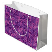Virgo Zodiac Sign Pink Fuchsia Digital Camouflage Große Geschenktüte (Rückseite Schrägansicht)