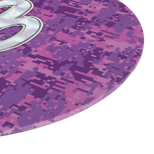 Virgo Zodiac Sign Pink Fuchsia Digital Camouflage Schneidebrett (Ecke)