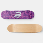 Virgo Zodiac Sign Pink Fuchsia Digital Camouflage Skateboard (Horizontal)