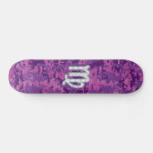 Virgo Zodiac Sign Pink Fuchsia Digital Camouflage Skateboard (Horizontal)