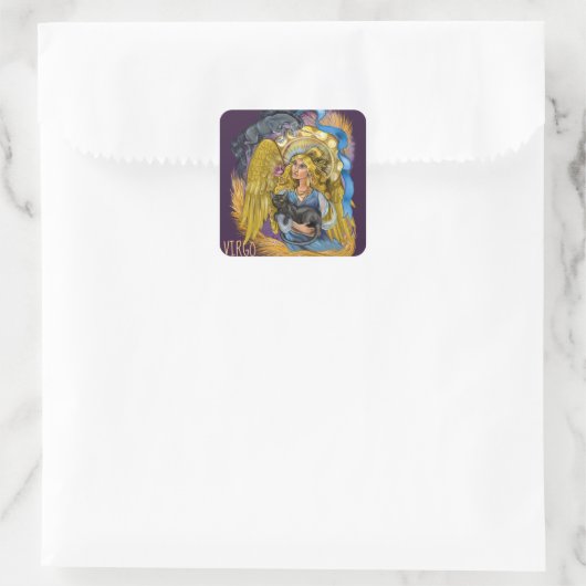 Virgo Zodiac Sign Quadratischer Aufkleber (Tasche)