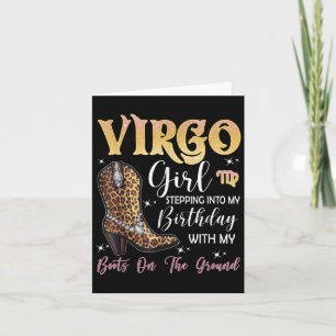 Virgo Zodiac Sign Stepping in My Birthday Wester Karte