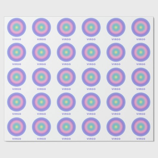 Virgo Zodiac Sign Stilvolle Gradient Geschenkpapier (Flach)