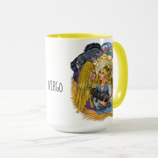 Virgo Zodiac Sign Tasse (VorderseiteRechts)