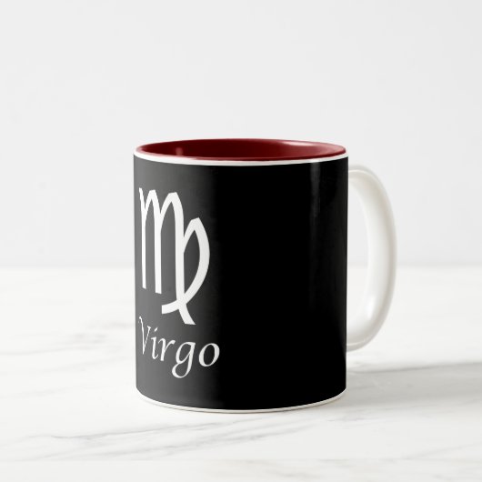 Virgo Zodiac Sign Zweifarbige Tasse (VorderseiteRechts)