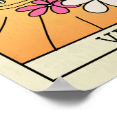 Virgo Zodiac Signage Abstrakt Art Vintage Poster (Ecke)