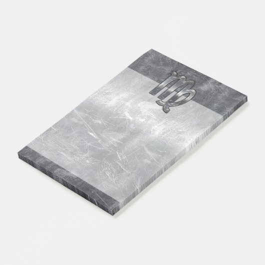 Virgo Zodiac Signierung in Grunge Bedresste Style  Post-it Klebezettel (angewinkelt)