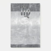 Virgo Zodiac Signierung in Grunge Bedresste Style  Post-it Klebezettel (Vorderseite)