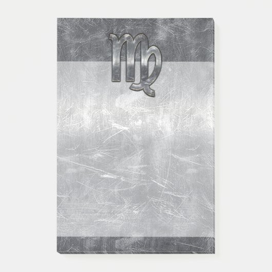 Virgo Zodiac Signierung in Grunge Bedresste Style  Post-it Klebezettel (Vorderseite)