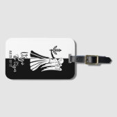 Virgo Zodiac Signing Black & White Luggage Tag Gepäckanhänger (Vorderseite (Horizontal))