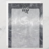Virgo Zodiac Signing Silver Grunge Beändigter Stil (Vorne/Hinten)