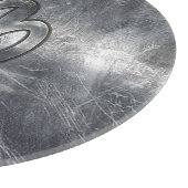 Virgo Zodiac Signing Silver Grunge Beändigter Stil Schneidebrett (Ecke)