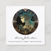 Virgo Zodiac Square Business Card Quadratische Visitenkarte (Vorderseite)