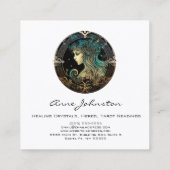 Virgo Zodiac Square Business Card Quadratische Visitenkarte (Rückseite)