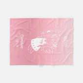Virgo Zodiac Star Name Birthdate Pink Baby Fleecedecke (Vorderseite (Horizontal))