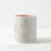 Virgo Zodiac Star Sign Celestial Monogram Glitzer Tasse (Zentrum)