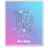 Virgo Zodiac Star Sign Horoscope Constellation Aufkleber (Vorderseite)