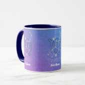 Virgo Zodiac Star Sign Horoscope Constellation Tasse (Vorderseite Links)