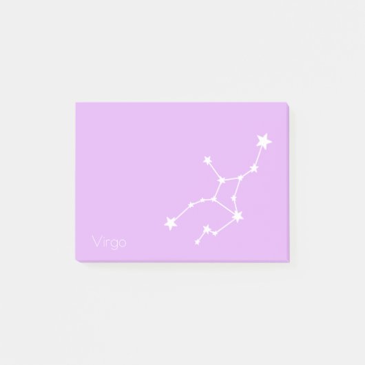 Virgo Zodiac Star Sign Post-it Klebezettel (Vorderseite)