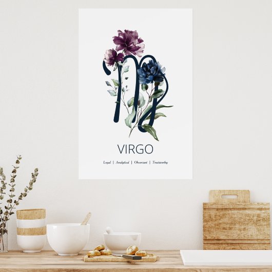 Virgo Zodiac Star Sign Poster (Küche)