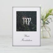 Virgo Zodiac Star-Zeichen im Universum-Party-Ereig Einladung (Stehend Vorderseite)