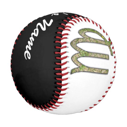 Virgo Zodiac Symbol Element von Kenneth Yoncich Baseball (Schrägansicht)
