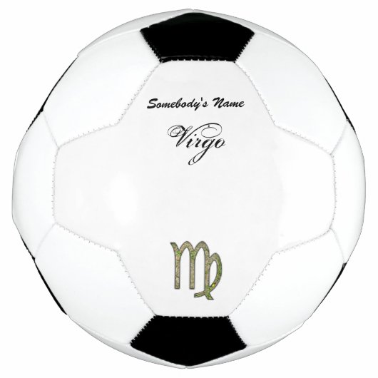 Virgo Zodiac Symbol Element von Kenneth Yoncich Fußball (Vorderseite)