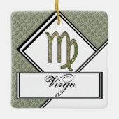 Virgo Zodiac Symbol Element von Kenneth Yoncich Keramikornament (Vorderseite)