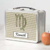 Virgo Zodiac Symbol Element von Kenneth Yoncich Metall Lunch Box (Beispiel)