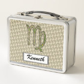 Virgo Zodiac Symbol Element von Kenneth Yoncich Metall Lunch Box (Vorderseite)