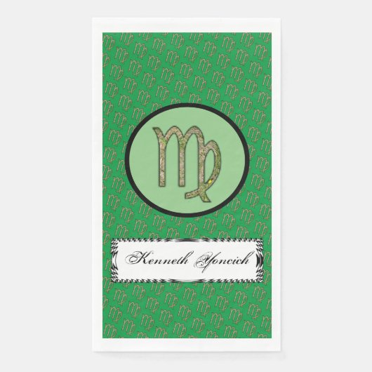 Virgo Zodiac Symbol Element von Kenneth Yoncich Serviette (Vorderseite)