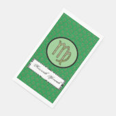 Virgo Zodiac Symbol Element von Kenneth Yoncich Serviette (Ecke)