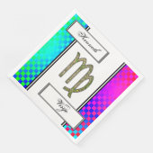 Virgo Zodiac Symbol Element von Kenneth Yoncich Serviette (Ecke)