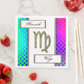 Virgo Zodiac Symbol Element von Kenneth Yoncich Serviette (Beispiel)