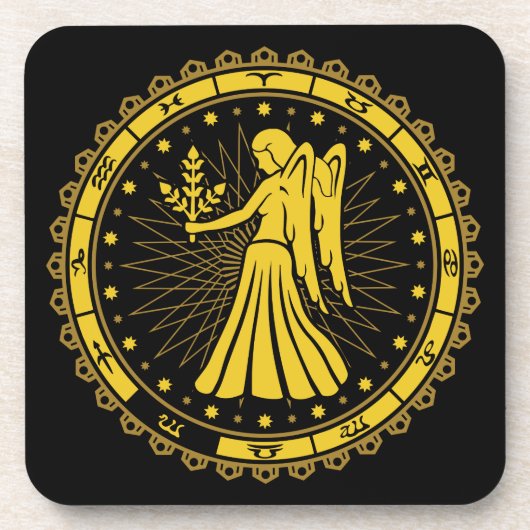 Virgo - Zodiac - Symbol - Horoskop Getränkeuntersetzer (Vorderseite)