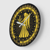Virgo - Zodiac - Symbol - Horoskop Große Wanduhr (Winkel)