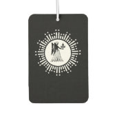 Virgo Zodiac Symbol mit Sternen & Radiant Sunburst Autolufterfrischer (Vorderseite)