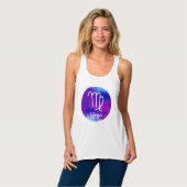 Virgo Zodiac Symbol Space Nebula Tank Top (Vorderseite Vollansicht)