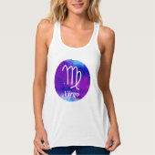Virgo Zodiac Symbol Space Nebula Tank Top (Vorderseite)