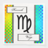 Virgo Zodiac Symbol Standard von Kenneth Yoncich Serviette (Vorderseite)