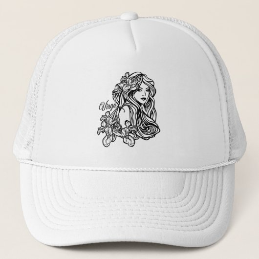 Virgo Zodiac Symbol und Zeichen Truckerkappe (Vorderseite)