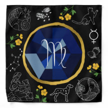 Virgo Zodiac Tarot/Altar Tuch Bandana