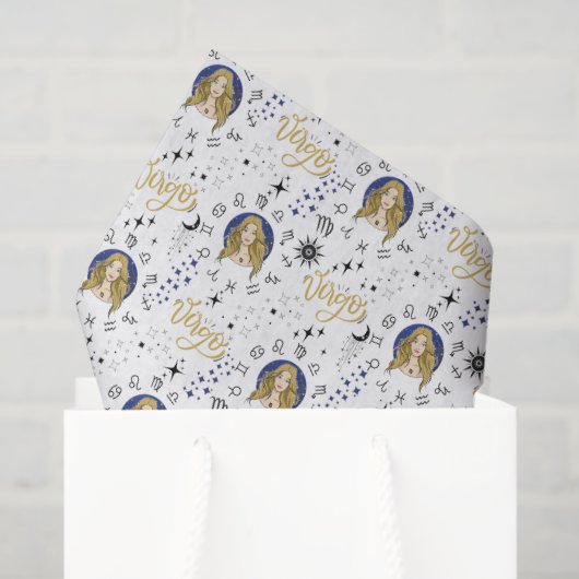 Virgo Zodiac Tissue Paper Seidenpapier (Geschenk Tasche)