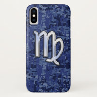 Virgo Zodiac über Navy Digital Camouflage