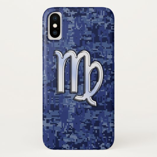 Virgo Zodiac über Navy Digital Camouflage Case-Mate iPhone Hülle (Rückseite)