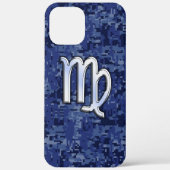 Virgo Zodiac über Navy Digital Camouflage Case-Mate iPhone Hülle (Rückseite)