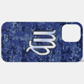 Virgo Zodiac über Navy Digital Camouflage Case-Mate iPhone Hülle (Hinten (horizontal))