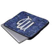 Virgo Zodiac über Navy Digital Camouflage Laptopschutzhülle (Vorne Knopf)